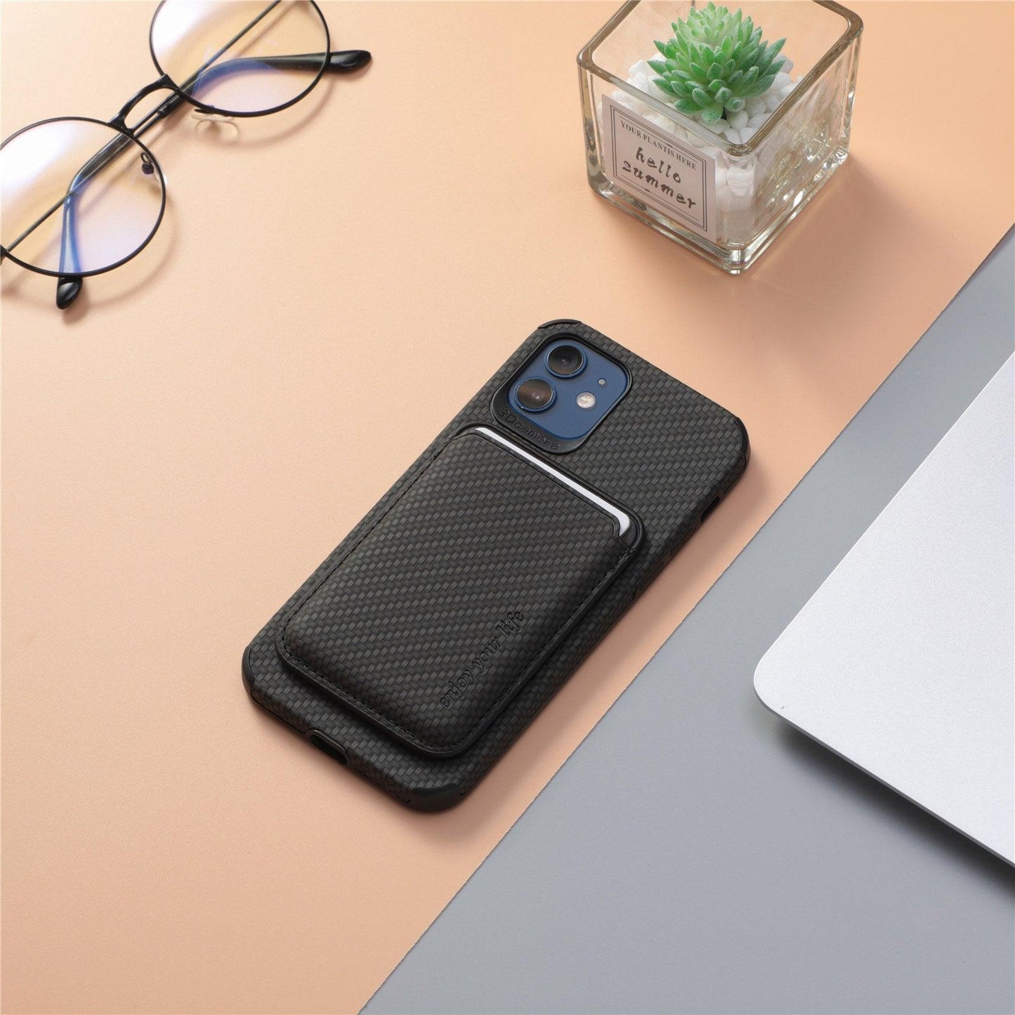 Mobile Phone Case Back With Magnetic Card Holder - MyMobile