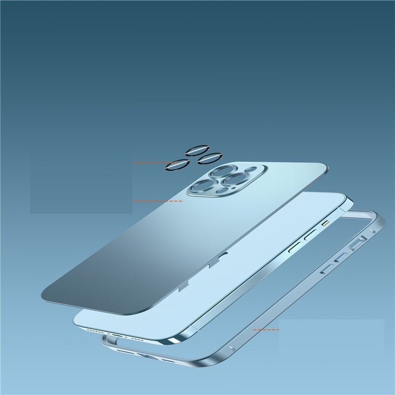 Mobile Phone Case Spring Buckle Metal Back Plate Ultra - thin Frosted For iPhone 14 - MyMobile