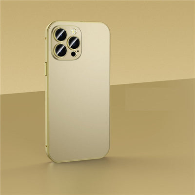 Mobile Phone Case Spring Buckle Metal Back Plate Ultra - thin Frosted For iPhone 14 - MyMobile