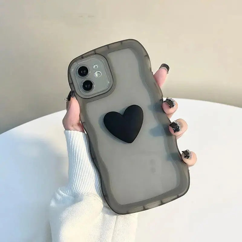 Mobile Phone Case Three - dimensional Love Wave Pattern Anti - fall Protective Cover - MyMobile