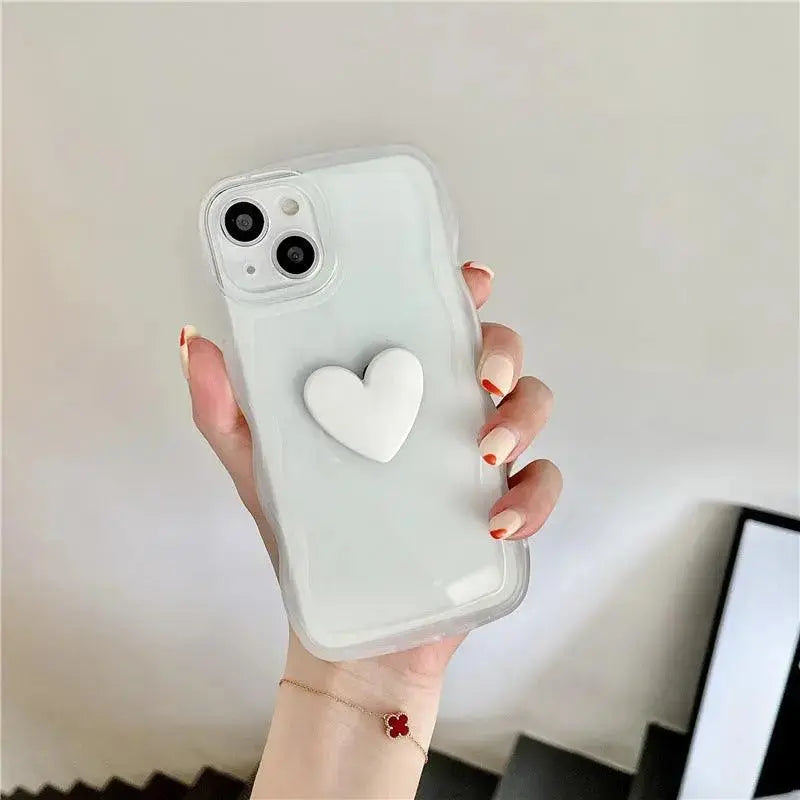 Mobile Phone Case Three - dimensional Love Wave Pattern Anti - fall Protective Cover - MyMobile