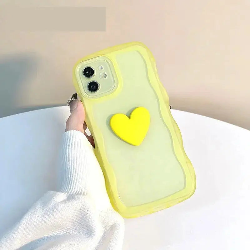 Mobile Phone Case Three - dimensional Love Wave Pattern Anti - fall Protective Cover - MyMobile