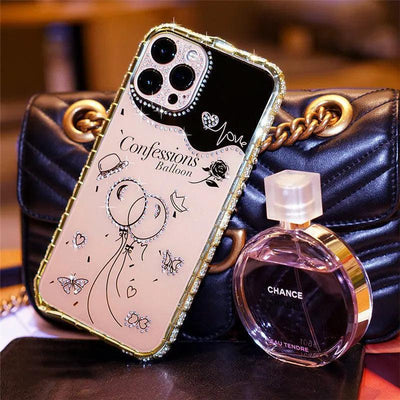 Mobile Phone Case With Diamond Metal Frame For iPhone 11, 12, 13, 14 - MyMobile