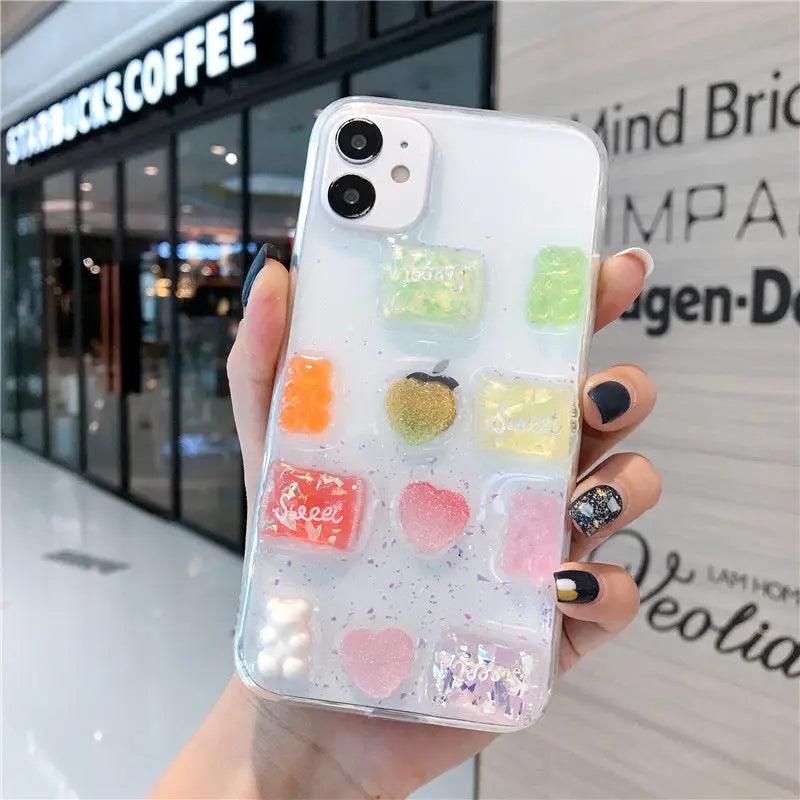 Mobile Phone Glue Candy Transparent Case For iPhone 11, 12 - MyMobile