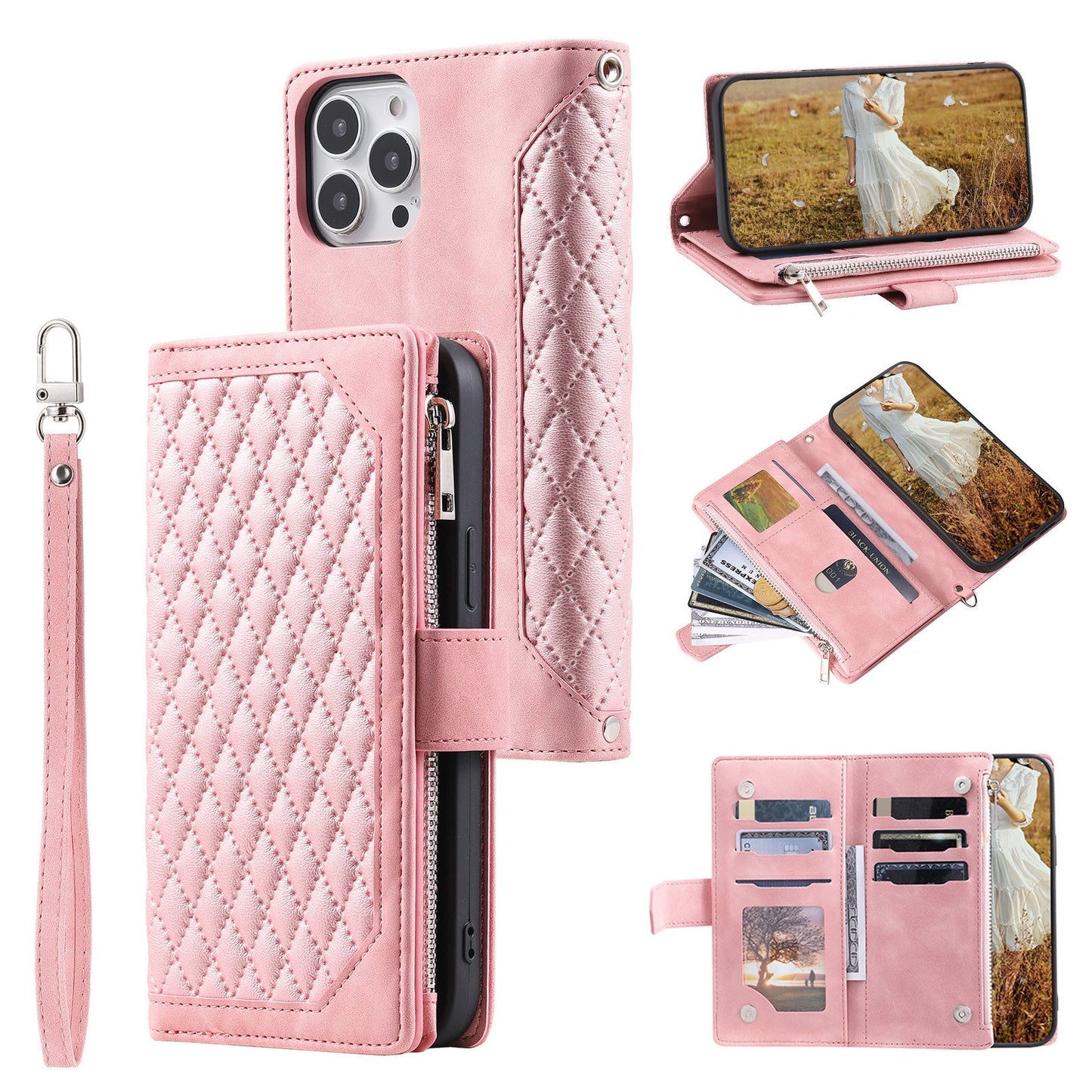 Mobile Phone Leather Case Multifunctional For iPhone 15 - MyMobile