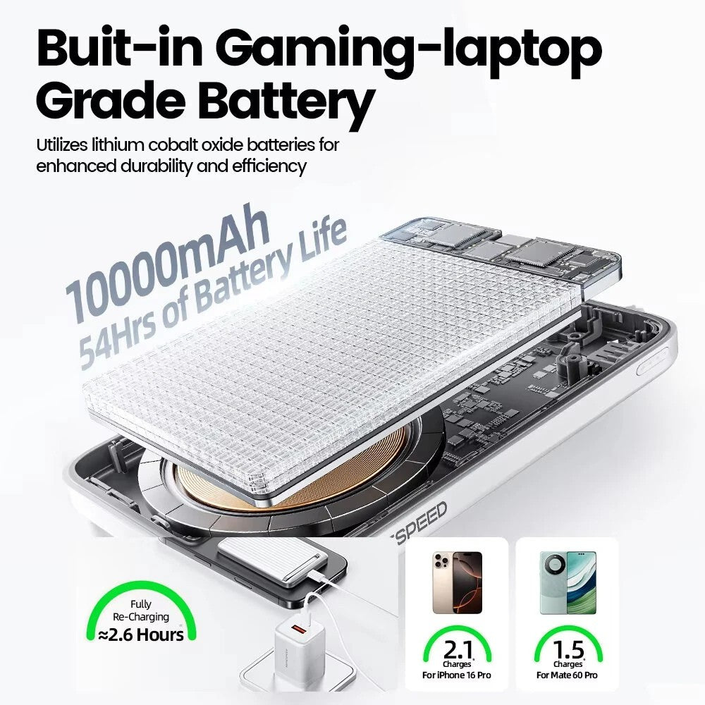 MOVE SPEED MSP03 Qi2 Magnetic Power Bank 10,000mAh 30W (CCC Certified)