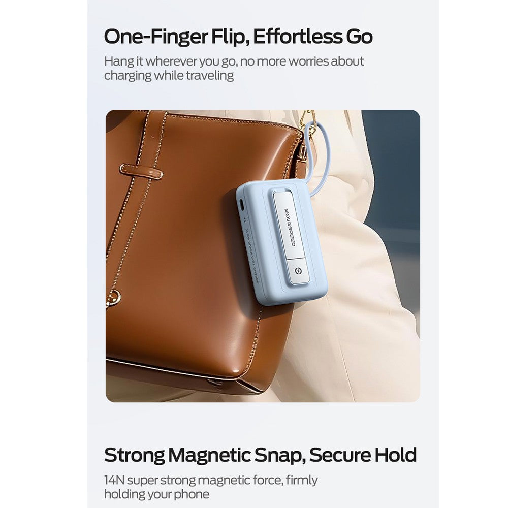 MOVE SPEED MSP16 Magnetic Wireless Charging Mobile Power Bank with Bracket 10,000mAh 22.5W (CCC Certified)