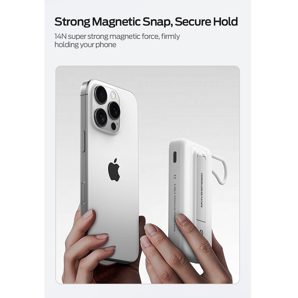 MOVE SPEED MSP16 Magnetic Wireless Charging Mobile Power Bank with Bracket 10,000mAh 22.5W (CCC Certified)