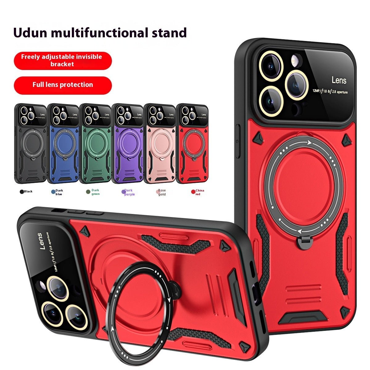 Multifunctional Large Window Magnetic Bracket Phone Case For iPhone 16 - MyMobile