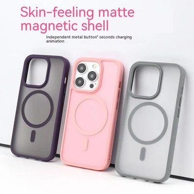 Mute Key Skin Feel Phone Case Magnetic Suction For iPhone 14, 15 - MyMobile