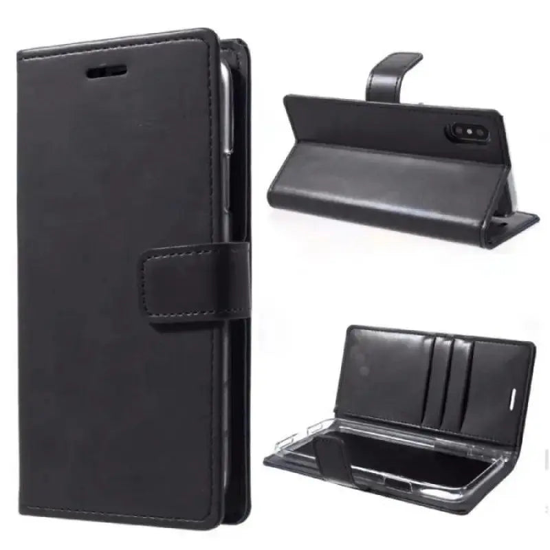 Mycase Leather Folder Iphone 11 2019 6.1 - Black Knight - MyMobile