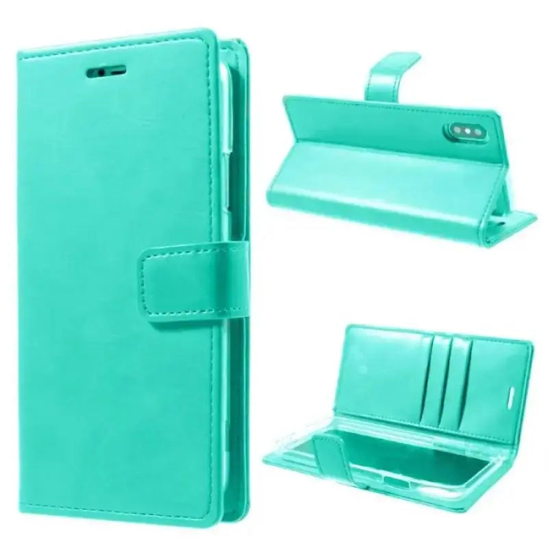 Mycase Leather Wallet Iphone X Emerald - MyMobile