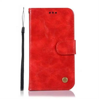 Mycase Leather Wallet Samsung J2 Pro 2018 Red - MyMobile