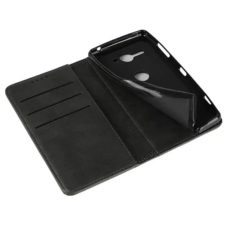 Mycase Leather Wallet Sony Xz2 Black - MyMobile