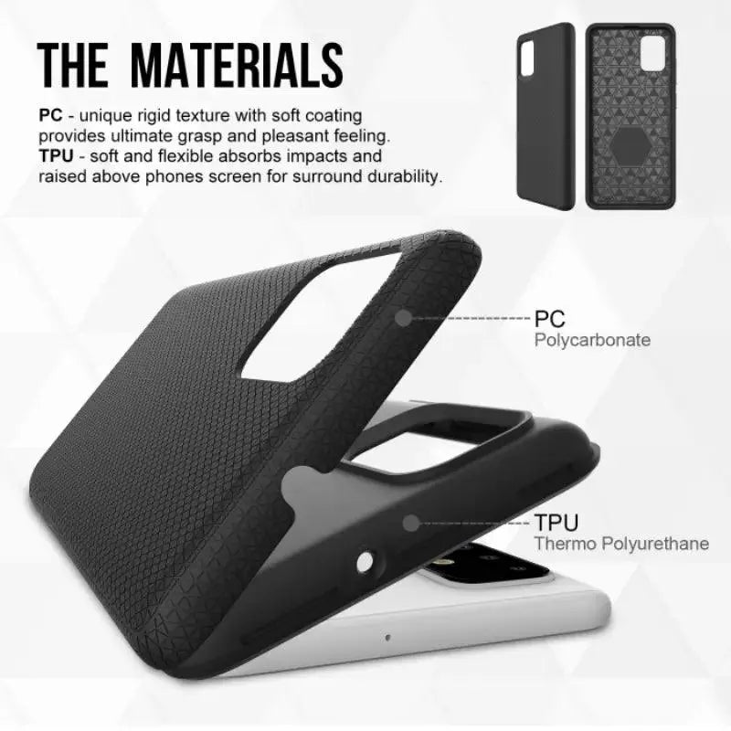 Mycase Tough Samsung A12 with stand - Black - MyMobile