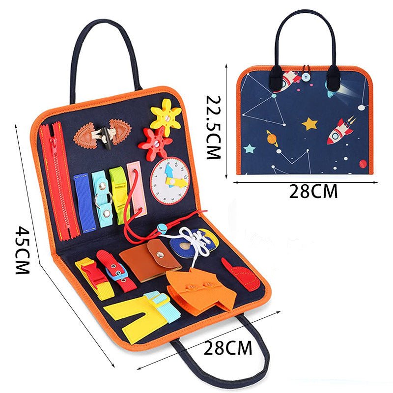 New Busy Book Children's Busy Board Dressing And Buttoning Learning Toy For Kids & Children - MyMobile