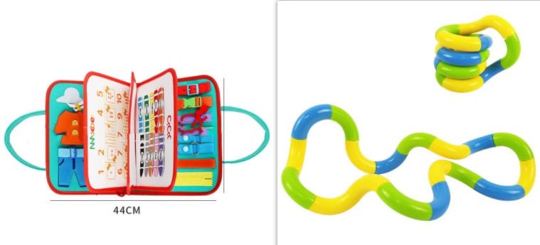 New Busy Book Children's Busy Board Dressing And Buttoning Learning Toy For Kids & Children - MyMobile