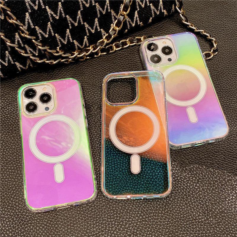 New Colour Plated Gradient Wireless Drop - proof Magnetic Phone Case For iPhone 11, 12, 13, 14, 15 - MyMobile