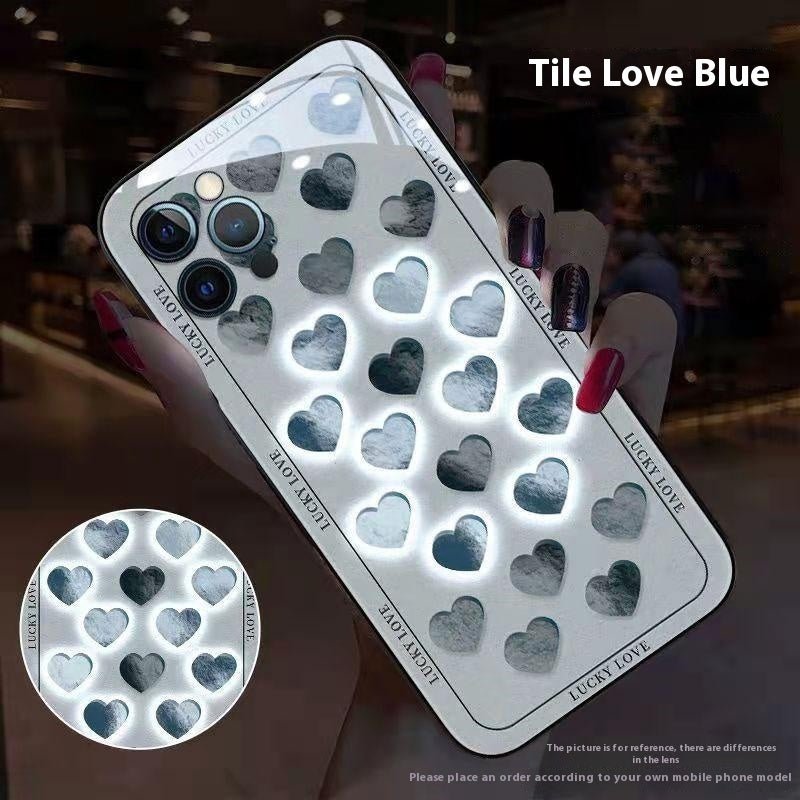 New Incoming Light Heart Mobile Phone Shell For Couples For iPhone 15 - MyMobile