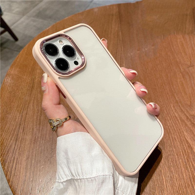 New Lens Anti - fall Skin Feeling Protective Cover Metal Phone Case For iPhone 15 - MyMobile