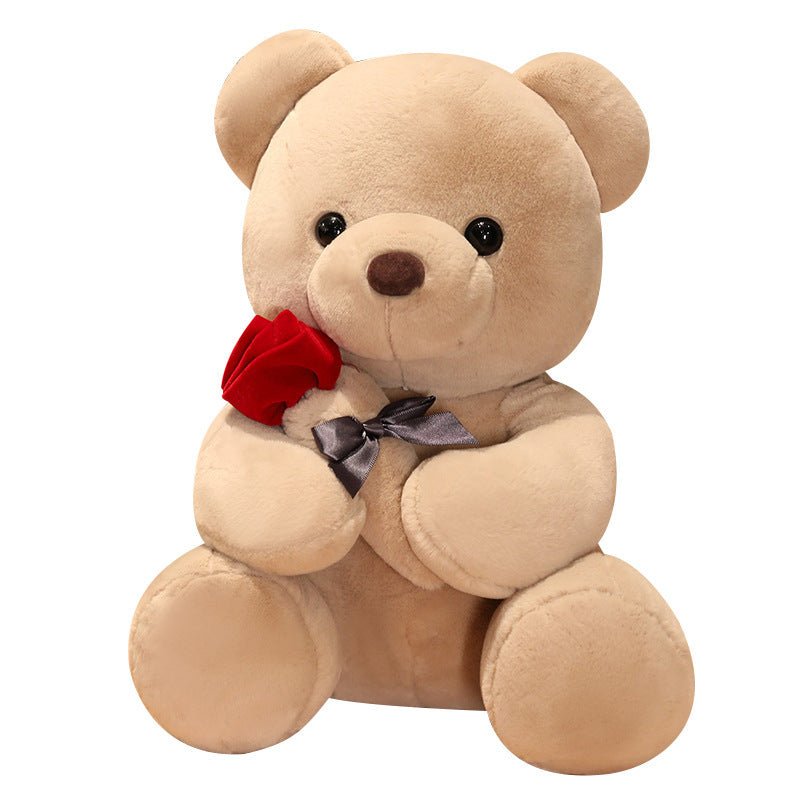 New Lovely Hug Roses Teddy Bear Plush Pillow Stuffed Soft Animal Birthday Gift Girlfriend Valentine's Day - MyMobile