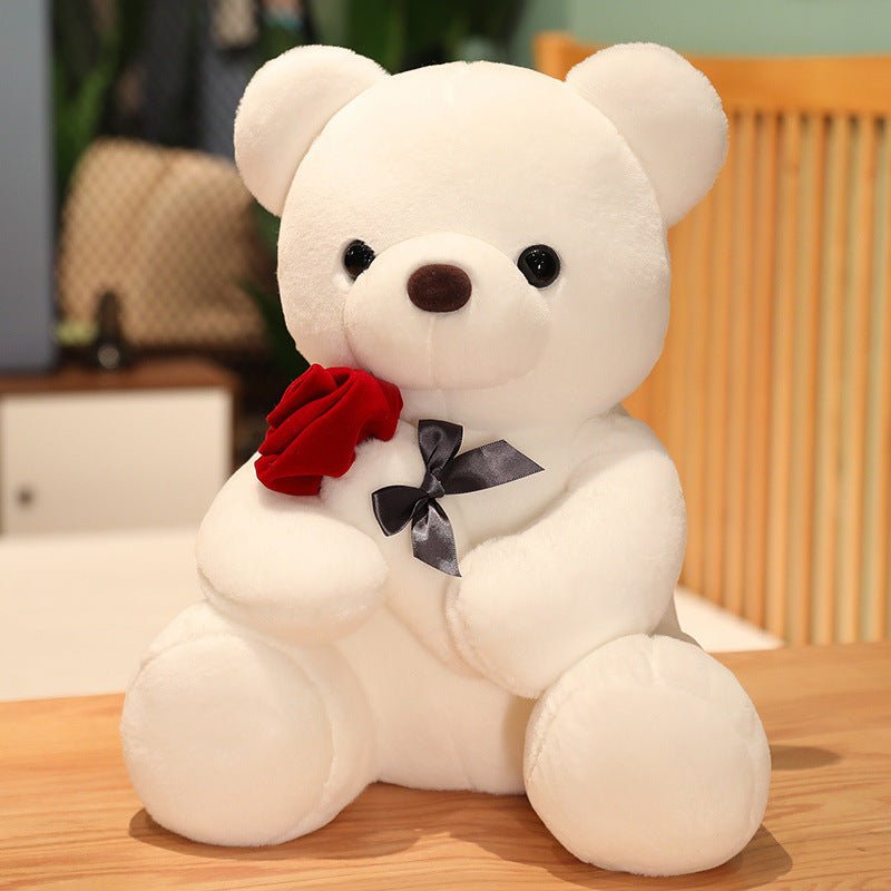 New Lovely Hug Roses Teddy Bear Plush Pillow Stuffed Soft Animal Birthday Gift Girlfriend Valentine's Day - MyMobile