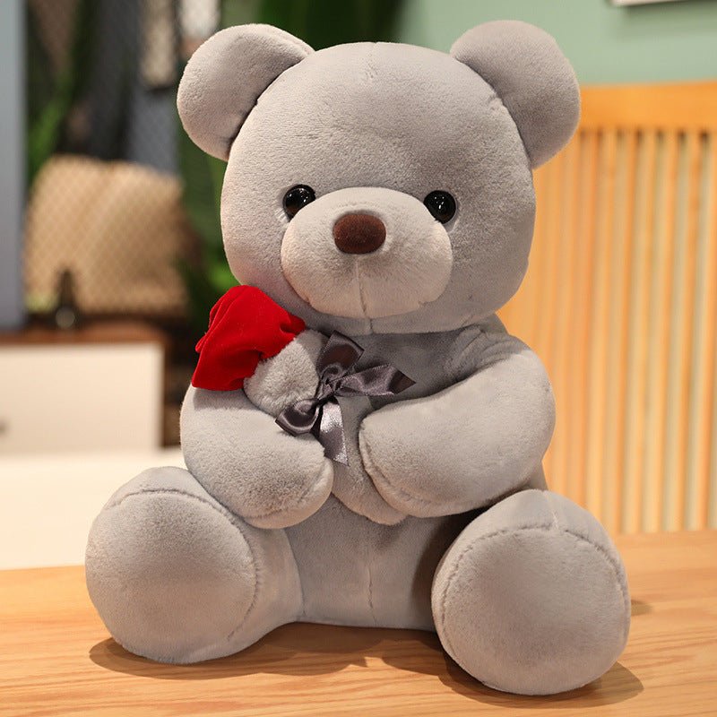 New Lovely Hug Roses Teddy Bear Plush Pillow Stuffed Soft Animal Birthday Gift Girlfriend Valentine's Day - MyMobile