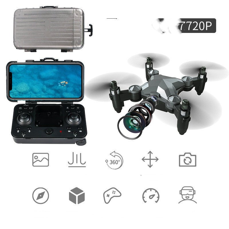 New Luggage Box Storage Box Folding Mini UAV Aerial Photography Remote Control Four Axis Children's Toys Drone - MyMobile