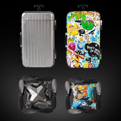 New Luggage Box Storage Box Folding Mini UAV Aerial Photography Remote Control Four Axis Children's Toys Drone - MyMobile