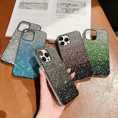 New Phone Case Suitable For Rainbow Pasted Leather Diamond Mobile Phone Case - MyMobile