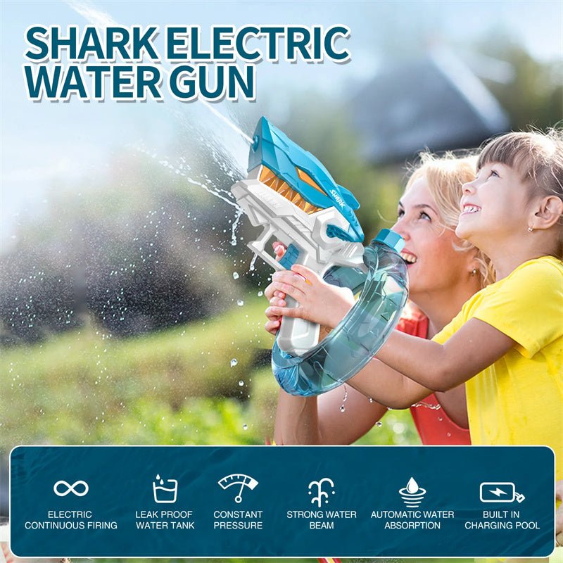 New Shark Electric Water Gun Toys Fully Automatic Continuous Fire Water Gun Children's Water Playing Toys - MyMobile