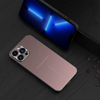 New Ultra - thin Frosted Metal Back Phone Case For iPhone 11, 12, 13, 14 - MyMobile