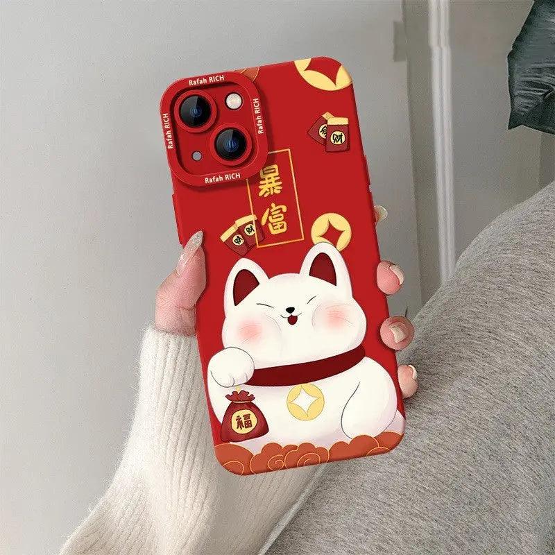 New Year Fortune Cat Phone Case For iPhone 13, 14 - MyMobile