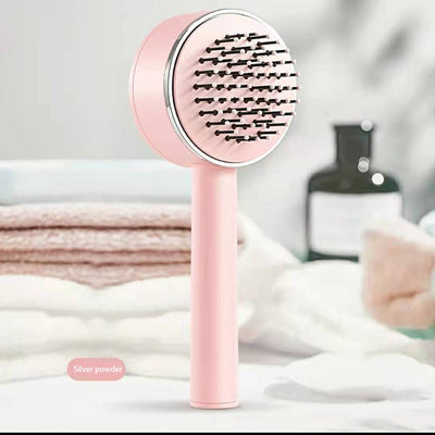 One - key Self - cleaning Hair Brush For Women Curly Hair Brush Anti - Static Airbag Massage Comb Airbag Massage Scalp Comb Professional Detangling One - key Self - cleaning - MyMobile