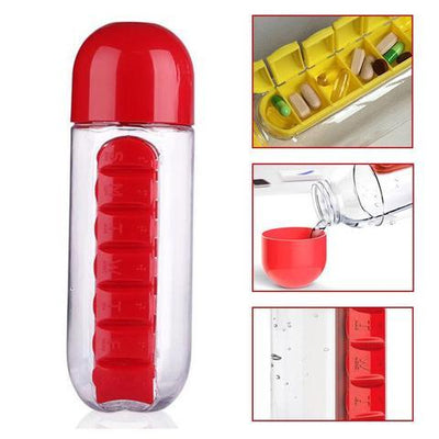 Outdoor Portable One Week Water Cup With Medicine Box - MyMobile