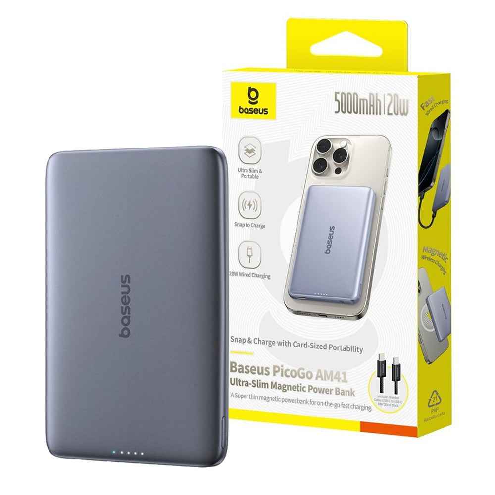 Baseus PicoGo AM41 Ultra-Slim Magnetic Power Bank 5,000mAh 20W