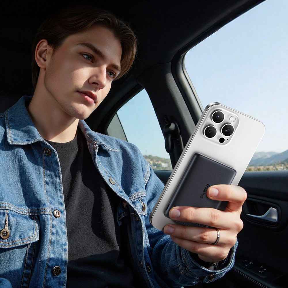 Baseus PicoGo AM31 Qi2 Ultra-Mini Magnetic Power Bank with Kickstand 5,000mAh 20W