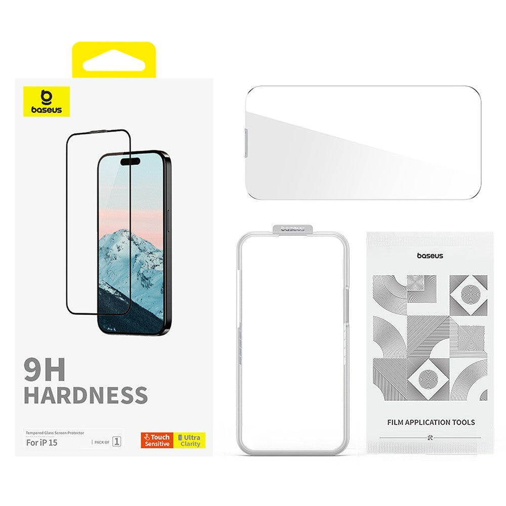 Baseus Diamond Series Full-Coverage HD Tempered Glass Screen Protector For iPhone 15