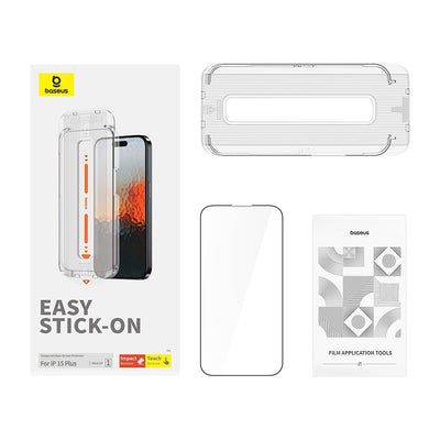 Baseus Sapphire Series HD Tempered Glass Screen Protector (with Dust Filter) For iPhone 15 Plus