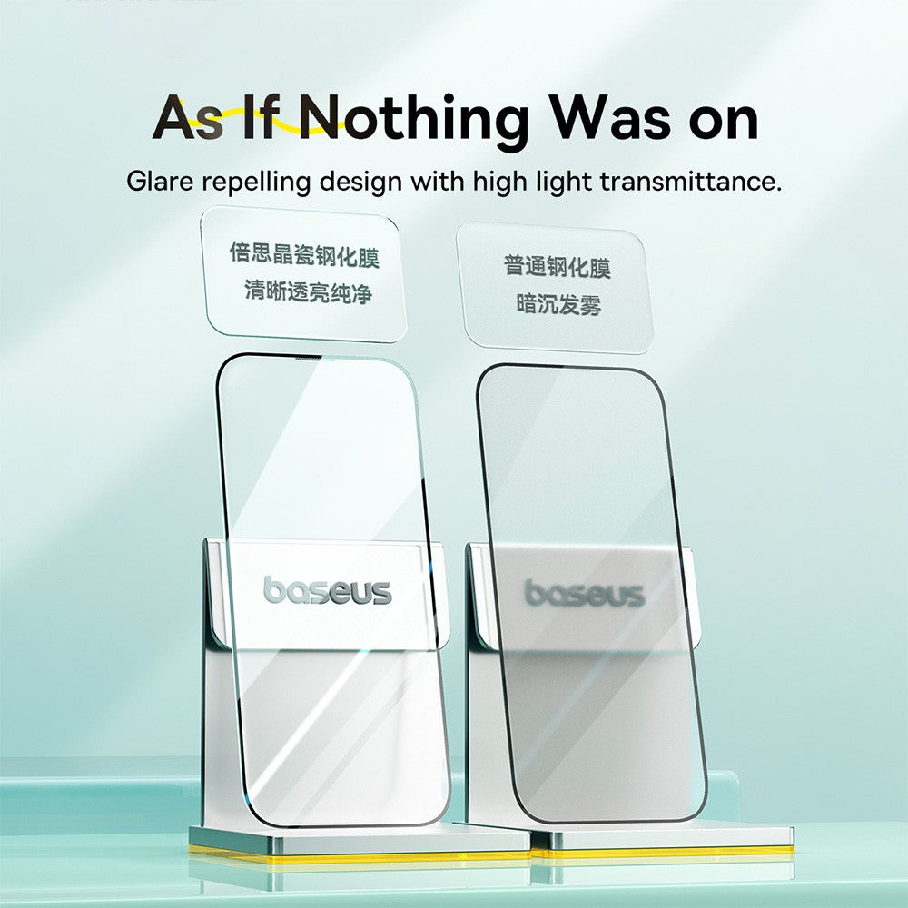 Baseus Sapphire Series HD Tempered Glass Screen Protector (with Dust Filter) For iPhone 15