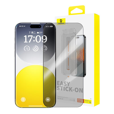 Baseus Sapphire Series Privacy Protection Tempered Glass Screen Protector (with Dust Filter) For iPhone 15