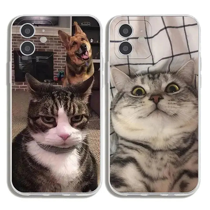 Painted Cat Transparent TPU Soft Shell Phone Case - MyMobile