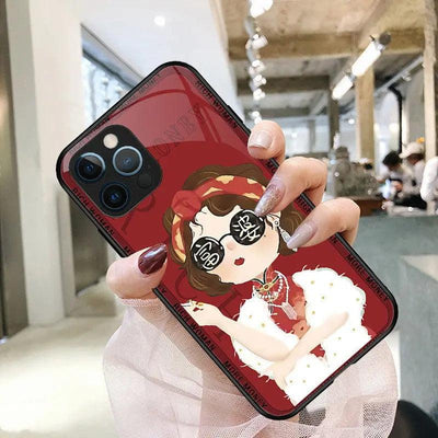 Painted Tempered Glass Phone Case - MyMobile