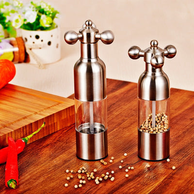 Pepper Mill Gadgets Pepper and Salt Grinder Grinding 4 Color Garlic Grinding Spice Grinder Kitchen Creative Tools BBQ Accessory - MyMobile