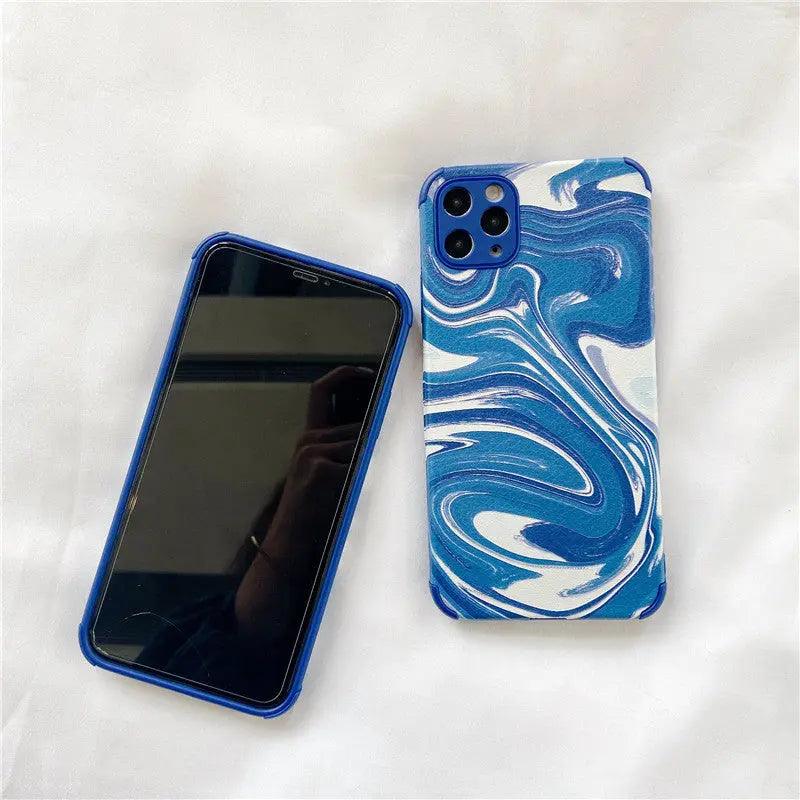 Personalized Blue Ink Splash Mobile Phone Soft Shell - MyMobile