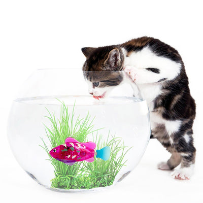 Pet Fish Electronic Cat Toys With Grass LED Light Toys - MyMobile