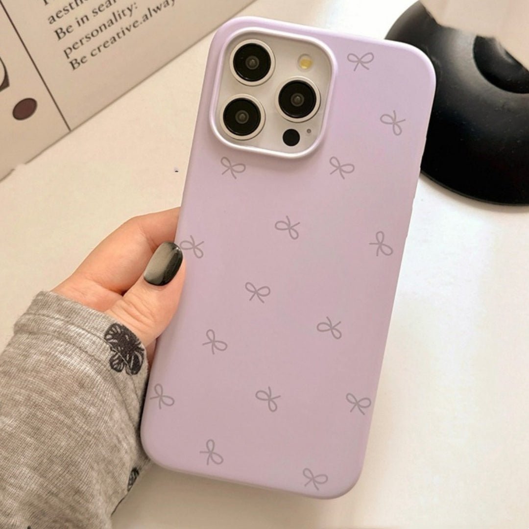 Phone Case Bow Liquid Silicone Skin Feeling Drop - resistant For iPhone 16 - MyMobile