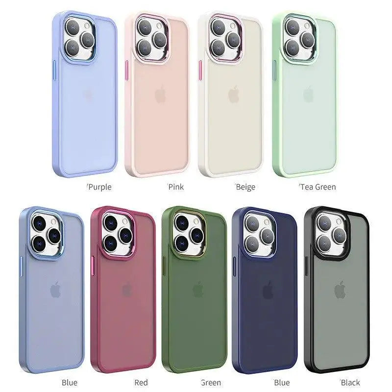 Phone Case Frosted Metal Lens Frame - MyMobile