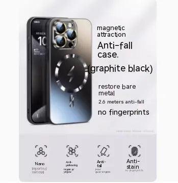 Phone Case New Frosted Glass Magnetic Suction For iPhone 11, 12, 13, 14, 15 - MyMobile