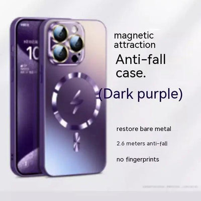 Phone Case New Frosted Glass Magnetic Suction For iPhone 11, 12, 13, 14, 15 - MyMobile